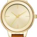 Amazon Essentials Women's Faux Leather Strap Watch