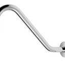NearMoon J Shaped Shower Extension Arm, Stainless Steel Shower Head Height Extender with Flange, Riser Pipe Design for Cozy Shower Experience, Standard 1/2" Connection (12 Inch, Chrome Finish)