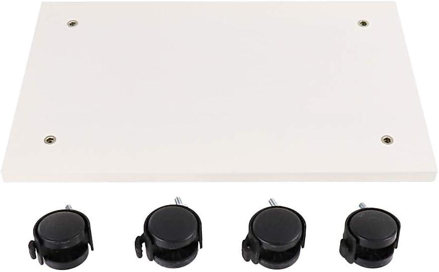 Under Desk Printer Stand with 4 Wheels & Rolling Cart Design - Heavy-Duty Movable Organizer for Printer, Copier, CPU Under Desk | Space-Saving Office Shelf (34 * 29 * 6.6 White)