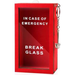 Funny Gift Emergency Box - Create Self Defined Idea Jar w/Hammer, Break in Case of Emergency Box - Desk Decor - Personalized Gag Gift for Friends Coworkers