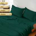 Full Sheet Set,4 Pieces Hotel Luxury Breathable Soft Microfiber Bedsheets, Anti Pilling Deep Pockets Easy Care Bed Sheets, Forest Green