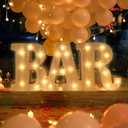 13.2×5.7×1.2IN Wooden LED BAR Light Up Letters, Warm White Illuminated BAR Letters, LED Marquee Letters Light Up BAR Signs for Home Bar Decor, Bar Decorations for Party, Table Wall Decor