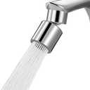 Hibbent NSF/ANSI/CAN 61 Certified Faucet Aerator, CUPC Certification 360 Twist Kitchen Sink Aerator, Dual-function Sink Sprayer Attachment, Faucet Replacement Part 55/64'' Female Thread, Chrome