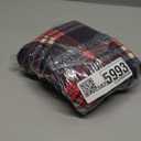 OFEEFAN Long Sleeve Dress for Women Pleated Crew Neck Casual Babydoll Sweater Dress with Pockets Fall Outfits Fashion (Large, Red Black Plaid)