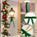 48Pcs Velvet Twist Tie Bows Dark Green Velvet Christmas Bows for Christmas Tree Vintage Wreath Velvet Bow Rustic Velvet Gift Decoration Bows for Tree Gift Indoor Outdoor Decorations