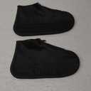 Silicone Waterproof Shoe Covers, Upgrade Reusable Overshoes with Zipper, Resistant Rain Boots Non-Slip Washable Protection for Women, Men (L (Women 7.5-10.5, Men 6.5-9), Black)