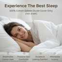 Duvet Cover Twin Size/Twin XL Size Only - Premium 400 Thread Count, Natural 100% Cotton Bed Duvet Cover, Soft Sateen, Button Closure and Corner Ties - Ivory (Pale Tone)