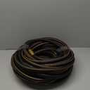 Giraffe Hybrid Garden Hose 5/8" x 75ft, Custom Length, NO Kink, Flexible, Leakproof Hose with Male to Female Fittings, 600 Burst PSI (Black and Orange)