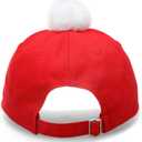 Embroidery Merry Christmas Unisex Hat Santa Trucker Hats, Adjustable Red Santa Baseball Cap, Great Gift for Family (Red)