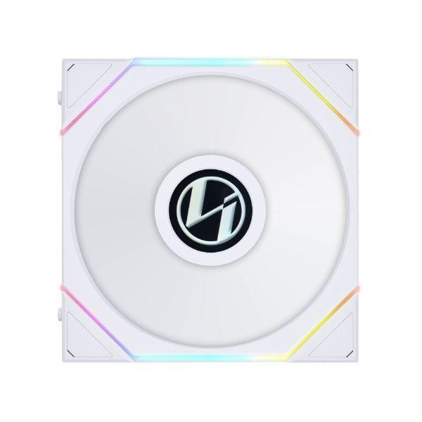 Lian Li UNI Fan TL LCD 120 Reverse Blade ARGB Fan -FDB Bearing- Daisy-Chain Style - Dual Zone Lighting Effects- White- Single Pack - Without Controller - (12RTLLCD1W.US)