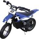 Razor MX125 Dirt Rocket Electric-Powered Bike with Authentic Motocross Geometry, Rear-Wheel Drive,100-watt, high-Torque, Chain-Driven Motor, for Kids 7+, Blue, Large