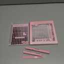 NYCAAR Lash Clusters Kit with Spikes Lash Clusters 120Pcs D Curl Anime Lash Extension Kit 8-18mm Manga Eyelash Extension Kit with Bond and Seal,Remover,Applicators DIY at Home(NY02)