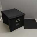 Vexalora File Organizer Box with Folder, 25 Pockets Accordion File Organizer with Colored Labels, Upgraded & Portable File Folders for Home, Office, School, BlackLeather