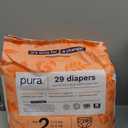 Pura Hypoallergenic Diapers, Size 2 (7-13 lbs) Totally Chlorine Free, Wetness Indicator, Suitable for Sensitive Skin, Soft Organic Cotton Comfort, Overnight, 1 Pack of 29 Baby Diapers