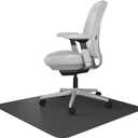 Resilia Office Desk Chair Mat - for Low Pile Carpet (with Grippers) Black, 30 Inches x 48 Inches, Made in The USA