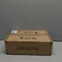 3-Light Ceiling Light Fixture, Black and Gold Semi-Flush Mount Chandelier with Geometric Metal Shade, Farmhouse Industrial Lighting for Kitchen Living Room Bedroom Hallway Foyer, E26 Base