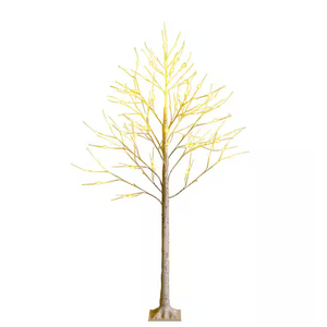 Pre-lit 6ft White Twig Birch Tree for Christmas Holiday w/96 LED Lights