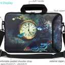 RICHEN 17 inch Laptop Shoulder Bag Carrying Case PC Cover Pouch with Handle Fits 15.6/16/17/17.3/17.4 inch Notebook (16-17.3 inch, Clock & Butterfly)