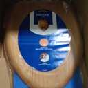 Mayfair Natural Oak Veneer Toilet Seat with Chrome Hinges, Elongated, Wood