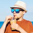 Polarized Sunglasses Fit Over Glasses for Women Men, Oversized Square Sun Glasses UV400 Protection