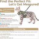 pangdi Cat Harness and Leash Set, No Over-the-Head Cat Vest, Dark Green, M
