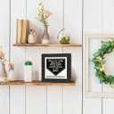 Potty Humor Bathroom Wall Sign, Rustic Restroom Sign, Wood Plaque for Men's Bathroom Decor, 5.9x5.9x0.7 inches (black)