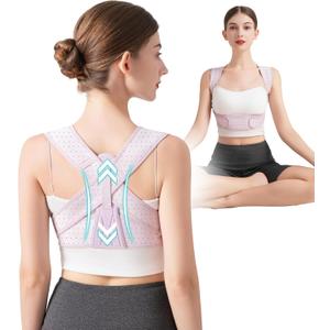 Posture Corrector For Women, Adjustable Back Brace For Posture, Back Posture Corrector Providing Pain Relief From Lumbar, Neck, Shoulder, And Clavicle, Back (L/XL Upper Waist 35-45 Inch)