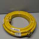 37FT Standard 3/4'' CSST Natural Gas Line Hose,3/4in Flexible Gas Line for Natural Gas and Propane, CSST Corrugated Stainless Steel Tubing Flexible Gas Pipe with 2 NPT Quick Connect Male Fittings