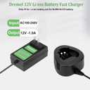 3.0Ah 12V Battery and Charger Fit for Dremel B812-01 B812-02 B812-03,Compatible with Dremel 8200 8220 8300 Cordless Tools(Battery and Charger Included)