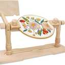 Embroidery Stand, Adjustable Rotated Cross Stitch Stand, Beech Wood Embroidery Hoop Holder Embroidery Tools for Needlepoint Sewing Craft - Only Includes Embroidery Stand