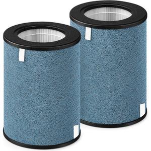 2-Pack HP302 NeverChange Air Purifier Max Replacement Filter for Shark Air Purifier Filter HP301, HP300, HP202, HP232 Series, HC501 Series, AP1000, UA205 Series Air Purifiers, Part # HE3FKPET