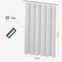 N&Y HOME Long Fabric Shower Curtain Liner 72 x 78 inches Longer Length, Hotel Quality, Washable, Water Repellent, White Spa Bathroom Curtains with Grommets, 72x78