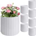 Watayo 8 Pcs Winter Rose Collars - Connectable Winter Rose Plant Protective Cover for Protecting Plants from Wind Blows Animals Eating