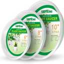 SupKing 6 Pack Plant Saucers (6inch /8inch /10inch),Heavy Sturdy Plant Trays Pot Tray for Indoor Clear Plastic Flower Pot Saucers Thicker Plant Water Drip Trays for pots(6" 8" 10")