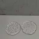 Lead-Free Crystal Glass Round Coasters, Transparent Design, Thickened and Durable, Perfect for Home, Office Use, Japanese Minimalist Style, Protects Surfaces from Water Rings and Heat