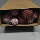 24 Pcs Glitter Christmas Tree Ornaments, Assorted Sizes Sequin Snowflake Shatterproof Christmas Ball Hanging Ornament Set for Xmas Holiday Party New Year Home Decorations (Rose Gold)