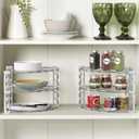 Deco Brothers 3-Tier Counter and Cabinet Corner Shelf Organizer, 2 Pack, Chrome