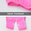 SEAUR Women Sexy Metallic Panties Shiny Booty Underwear Latex Leather Pvc Shorts Cheeky Bottom (Pink, L)