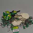 24 Pcs Dinkball Keychains for Women Men Dinkball Gifts Wooden Handmade Sports Keychains Inspirational Accessories for Sports Lovers Team Party Favors(Green, Classic)