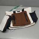 Bagstellar Puffer Tote Bag for Women, Lightweight Puffy Work Laptop Handbag Teacher Nurse Quilted School Daily Travel Gym Bag | Daily Carry On Bags, Comfy College Bags, 15.6" Computer Bag, Clinical Nursing Bag, 40 OZ Tumbler Holder, Ideal Gift for Women (Cream-brown-black)