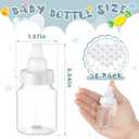 36 Pcs 3.5 Inch Baby Bottle Shower Favor Mini Plastic Candy Bottle Clear Bottles for Baby Shower Mini Feeding Candy Box for Party Favor Gift Decor(White)