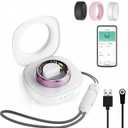 Smart Ring for Women Men, Health Fitness Tracker Ring, IP68 Waterproof Rings, Sleep Ring with Charging Case and Ring Protector, Remote Photography, Family Care, No App Fees(Lavender Pink, 6#)