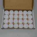 Homemory 24-Pack Flameless LED Tea Lights Candles Battery Operated, 200+Hour Fake Electric Candles TeaLights for Votive, Aniversary, Wedding Centerpiece Table Decor, Funeral, Halloween, Christmas (Bright Amber Glow  White Body)