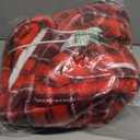 MAXEVE Heated Electric Blanket, 50"x60" Faux Fur Fast Heating Throw Blankets with 8 Heating Levels & 8 Hours Auto Off with Over-Heat Protection & ETL Certified, Plaid Red