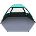 Gorich Beach Tent Sun Shelter for 3 Person with UPF 50＋ UV Protection, Lightweight & Easy Setup Beach Shade Canopy, Portable Beach Shade Tent Beach Cabana Color: Dark Shelter Turquoise, 86.6"L x 59"W x 48"H