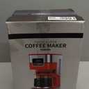 SHARDOR 10-Cup Programmable Coffee Maker, Regular & Strong Brew Drip Coffee Machine for Home and Office, Auto Shut Off, Permanent Filter (red)