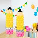 YQUQWN 150 PCS Back to School Balloons Yellow Black Pink Apricot Silver Latex Balloons DIY Pencil Balloon Kit for First Day of School Kindergarten Preschool Graduation Party Decor Supplies
