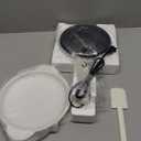 Baker's Friend Instant Crepe Maker with Handle, Electric Crepe Maker Machine, Crepera Electrica, 8 Inch Non-stick Cooking Surface, Creamy White