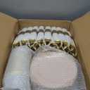 Realluck 350 PCS Pink and Gold Plastic Plates, Plastic Dinnerware Set for 50 Guests, 100 Disposable Plates, 150 Silverwares, 50 Cups, 50 Napkins for Party, Wedding, Graduation