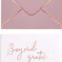Rose Gold Beyond Grateful Thank You Cards with Envelopes - 36 PK - 4x6 Inches Bridal Shower Thank You Cards Baby Shower Baby Girl Thank You Notes for Wedding Birthday